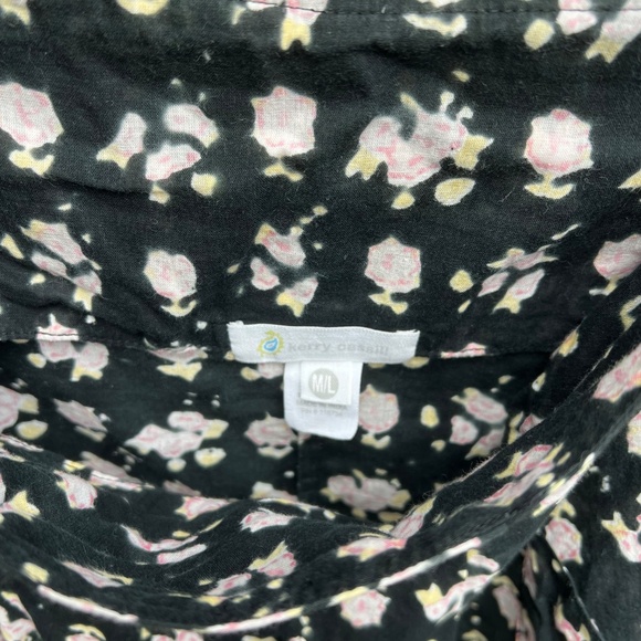 Kerry Cassill A-line rose printed cotton skirt - knee length Size M/L - Picture 5 of 5